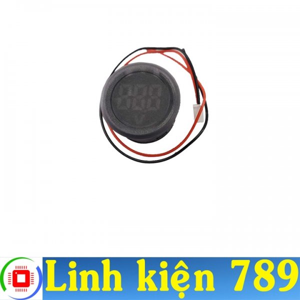 Đồng hồ đo điện áp 4-100VDC hình tròn 30mm xanh lá